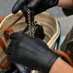 Agnelle - Gants Aude - Noir