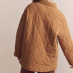 Amente - Veste Bomber Color Block - Marron