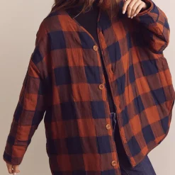 Amente - Veste Matelassée Réversible - Bleu/Marron