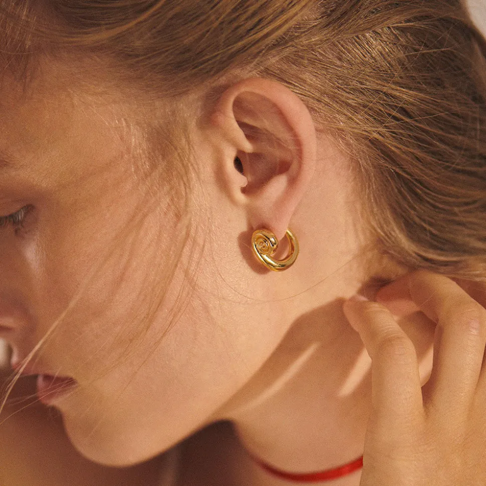 Anni Lu - Boucles d'oreilles Swirl - Or