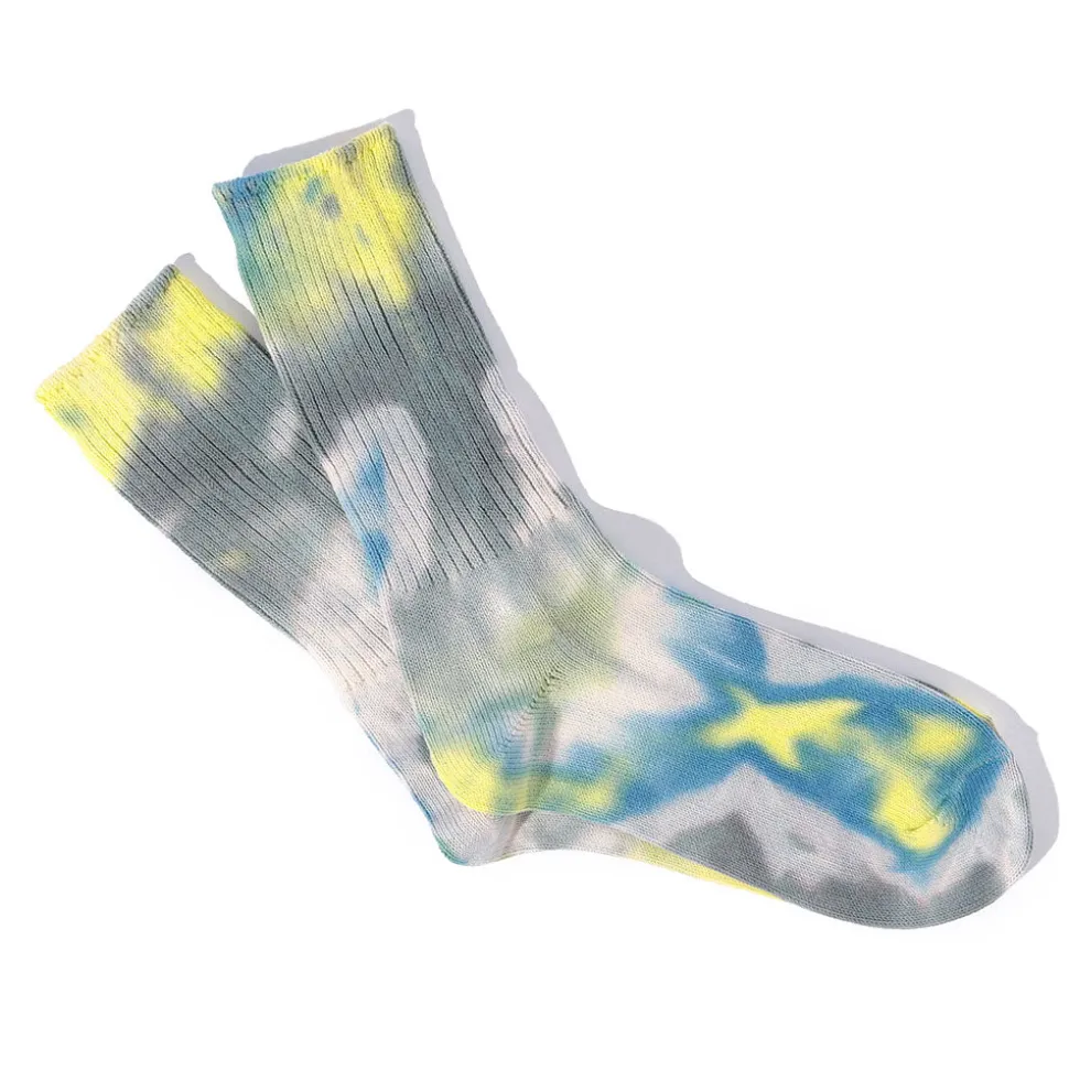 Anonymous ISM - Chaussettes Tie & Dye - Jaune