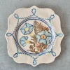 Assiette Carré - Fleurs Bleues