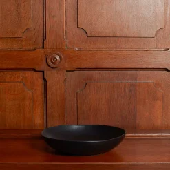 Assiette creuse en grès - Noir
