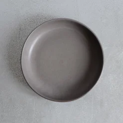 Assiette creuse en grès fin - Gris Ardoise