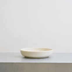 Assiette creuse en grès fin - Blanc