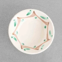 Assiette creuse peinte à la main - Marron