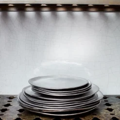 Assiette en céramique - Argenté