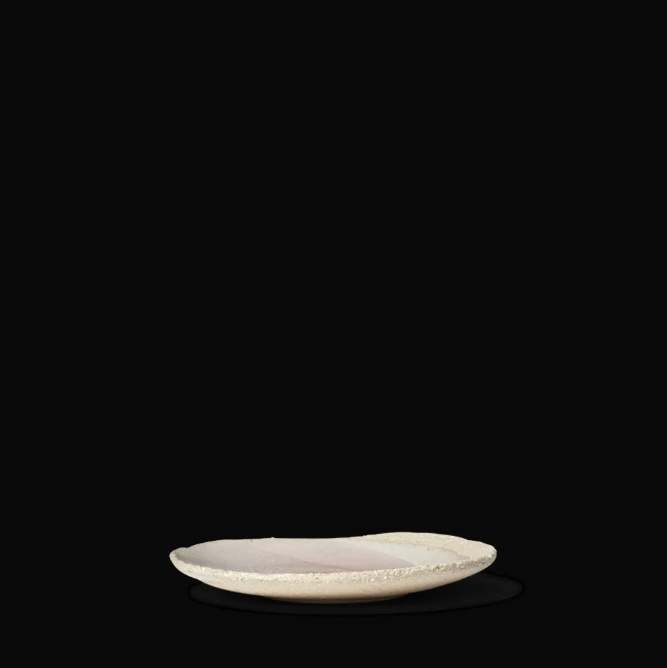 Assiette en grès émaillé Wabi - Rose