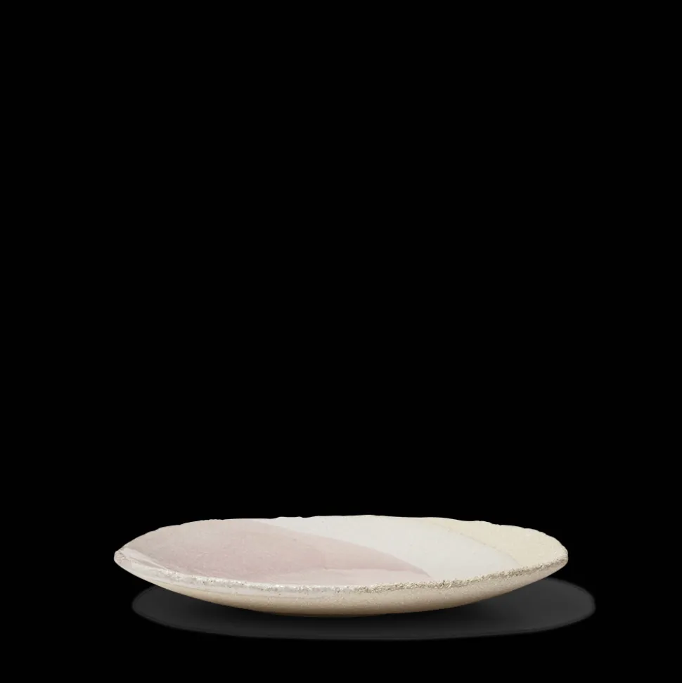 Assiette en grès émaillé Wabi - Rose