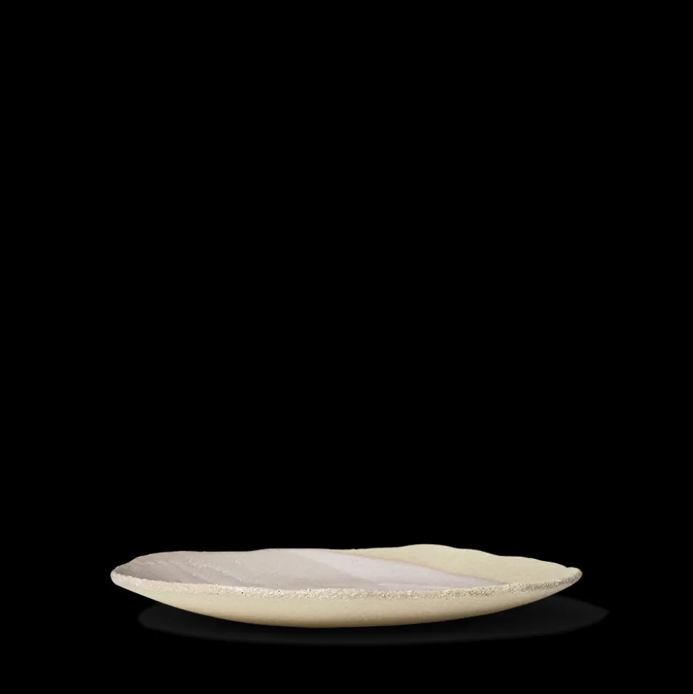 Assiette en grès émaillé Wabi - Rose