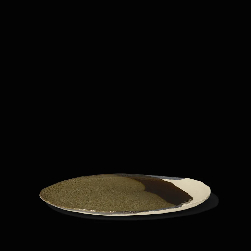 Assiette en grès émaillé Wabi - Seidou Kaki