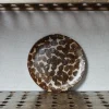 Assiette en grès Moucheté - Marron