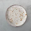Assiette en grès Moucheté - Roux