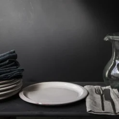 Assiette plate en céramique - Blanc
