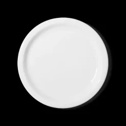 Assiette plate en céramique - Blanc
