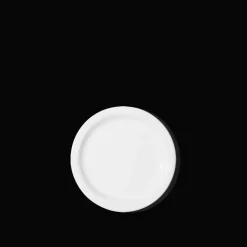 Assiette plate en céramique - Blanc