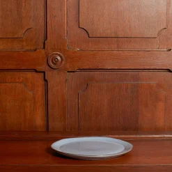 Assiette plate en faïence - Bleu Clair