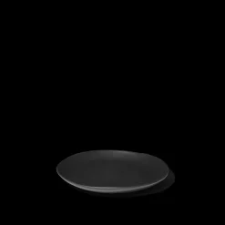 Assiette plate en grès - Noir