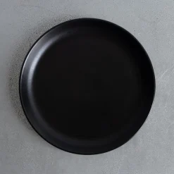 Assiette plate en grès fin - Réglisse