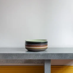 Assiette plate en grès fin - Réglisse
