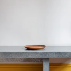 Assiette plate en grès fin - Cannelle