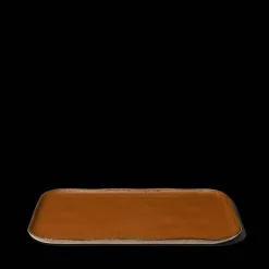 Assiette plate en grès n°1 - Ocre