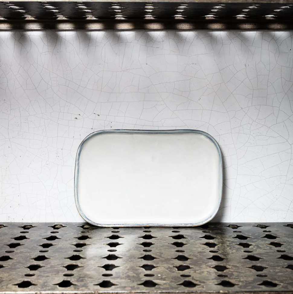 Assiette plate en grès n°2 - Mastic