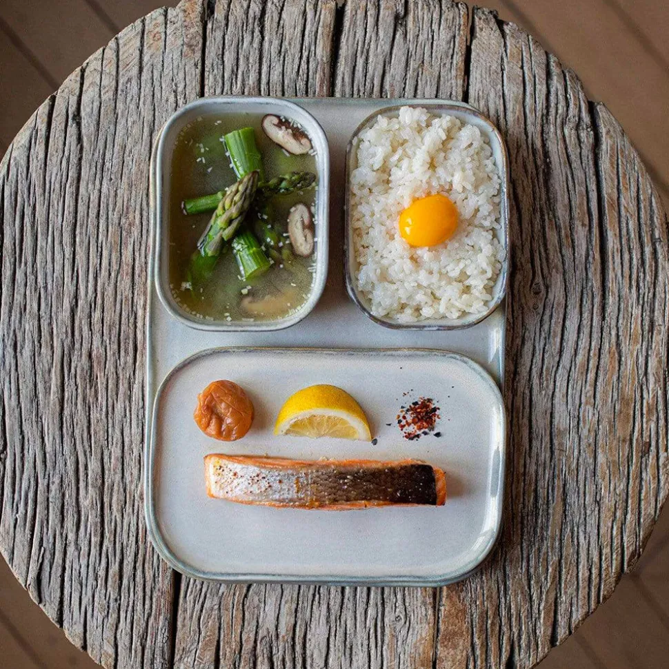 Assiette plate en grès n°2 - Mastic