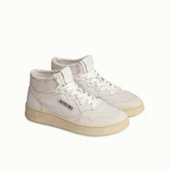 Autry - Baskets 01 Mid Wom - Blanc
