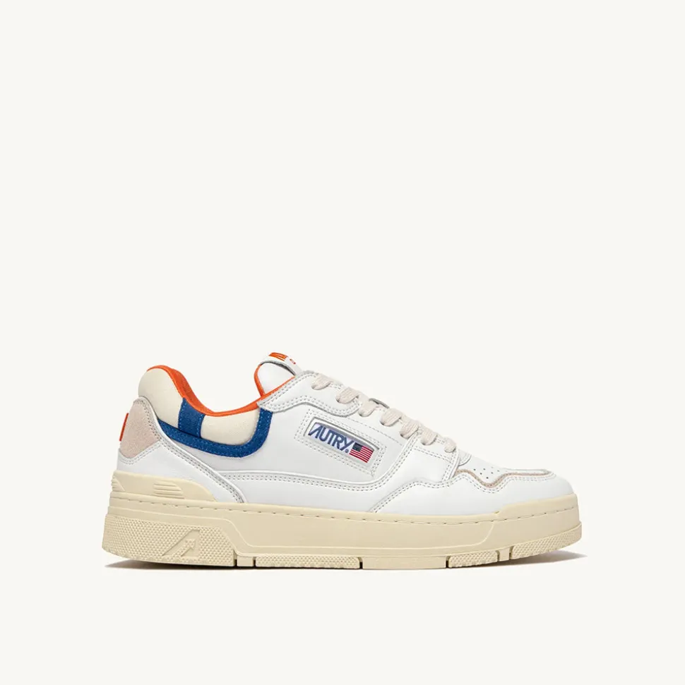 Autry - Baskets CLC Low - Blanc & Orange