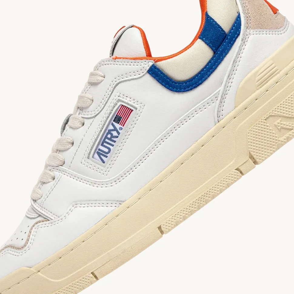 Autry - Baskets CLC Low - Blanc & Orange