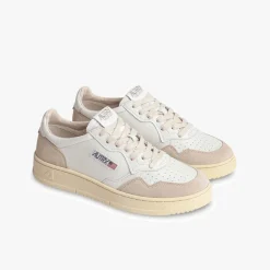 Autry - Baskets Medalist Low Suede - Blanc