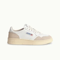 Autry - Baskets Medalist Low Suede - Blanc