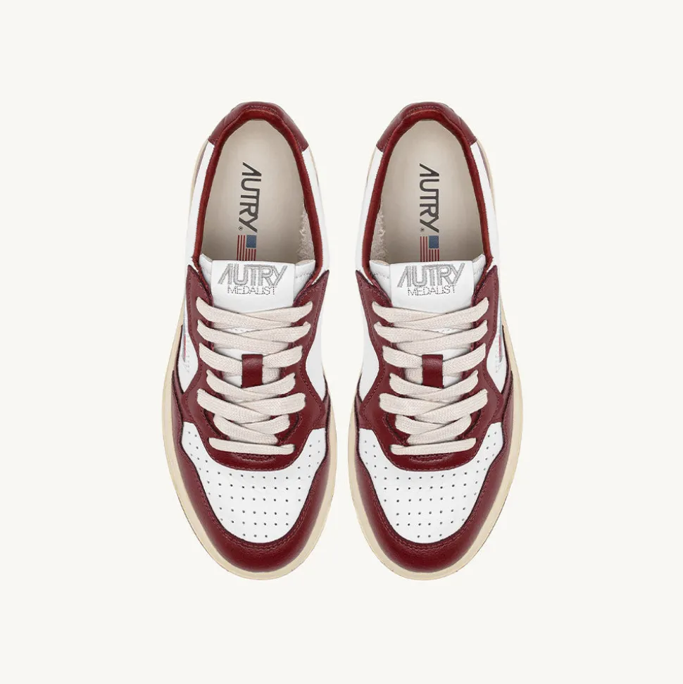 Autry - Baskets Medalist Low Bicolore - Bordeaux