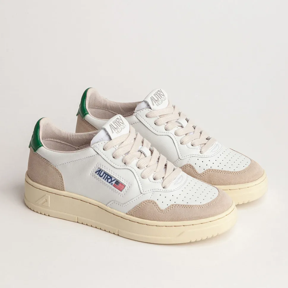 Autry - Baskets Medalist Low Wom - Vert & Beige