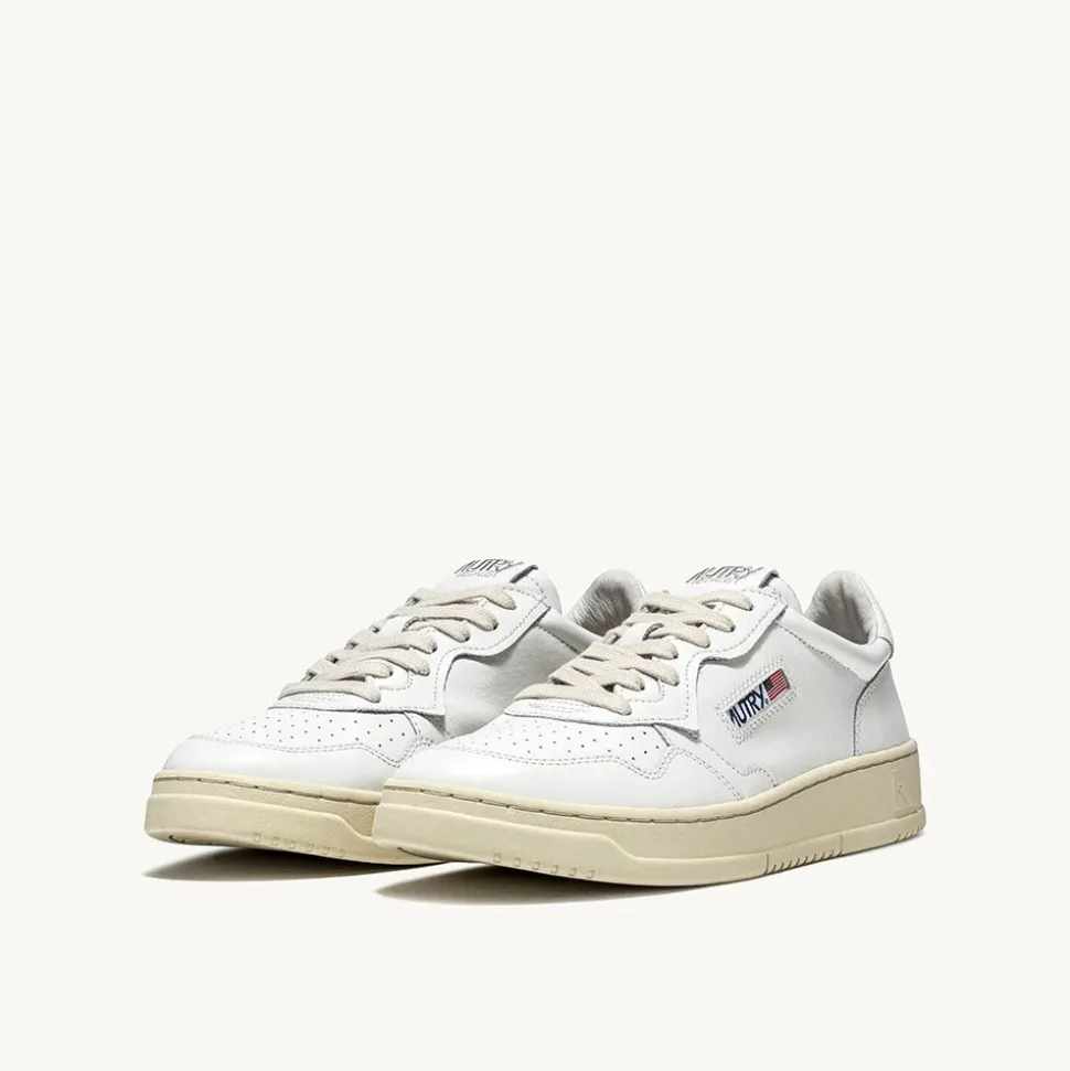 Autry - Baskets Medalist Low Cuir - Blanc