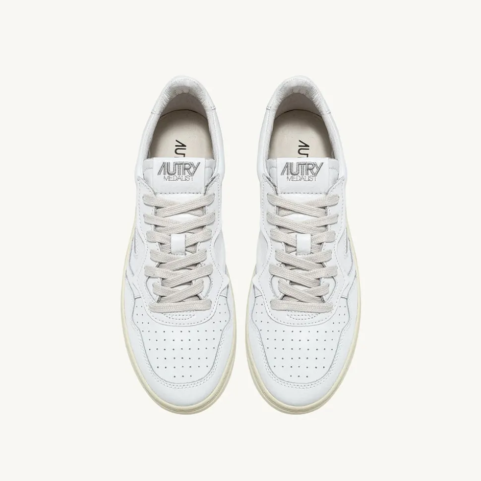 Autry - Baskets Medalist Low Cuir - Blanc