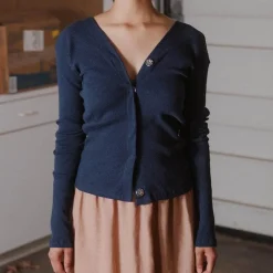 Baserange - Cardigan Tav - Bleu
