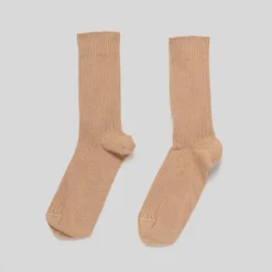 Baserange - Chaussettes côtelées Rib - Beige