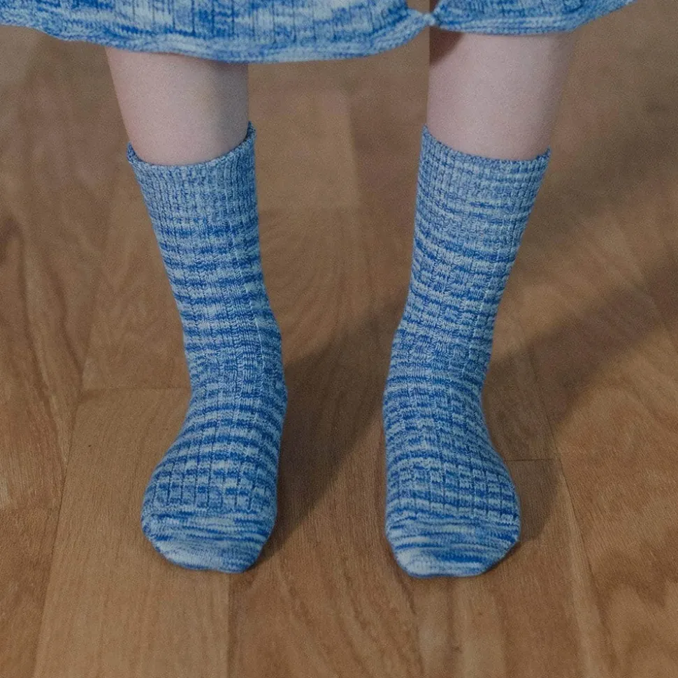 Baserange - Chaussettes Twist - Bleu