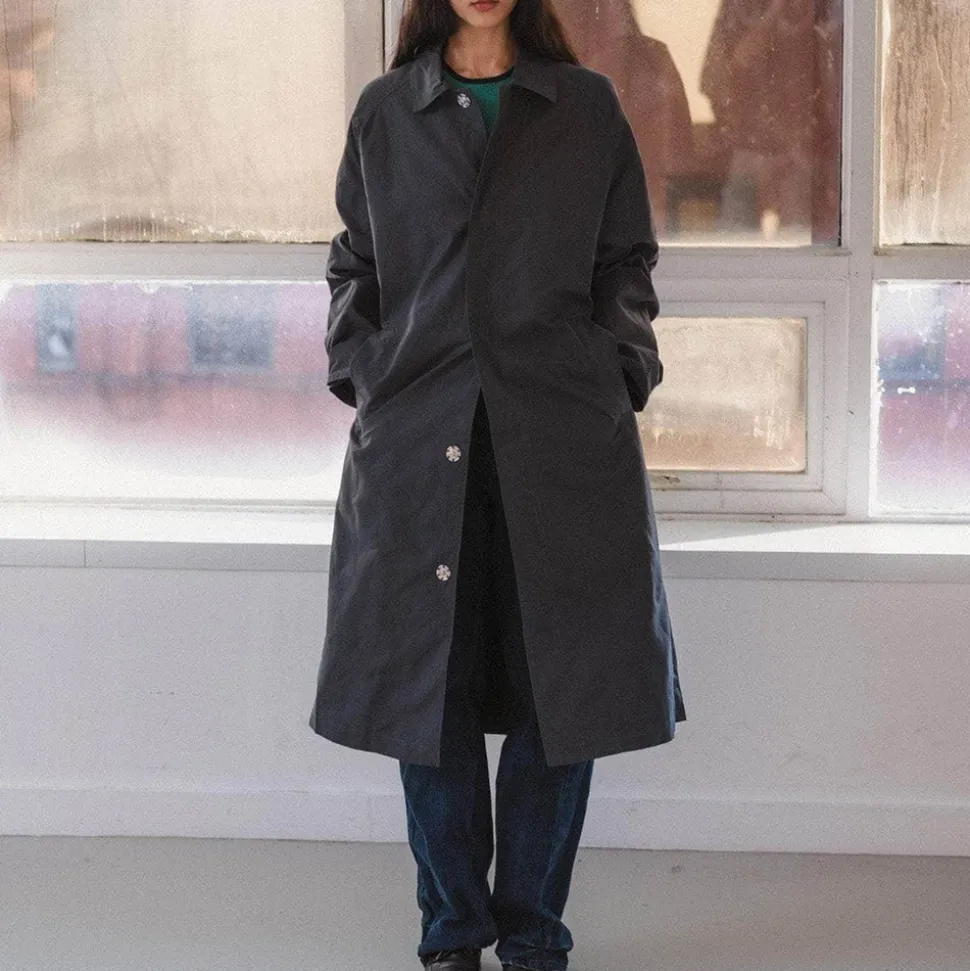 Baserange - Manteau Long Even - Noir