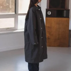 Baserange - Manteau Long Even - Noir