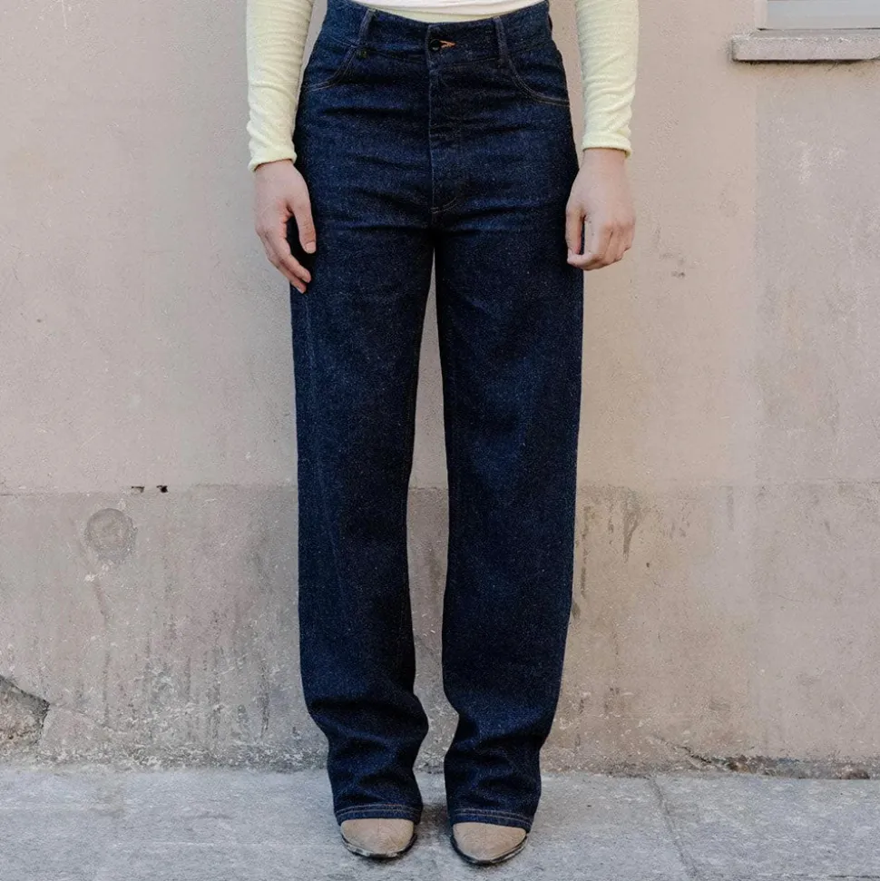 Baserange - Pantalon Tajo - Bleu