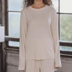 Baserange - T-Shirt en Soie - Blanc