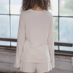 Baserange - T-Shirt en Soie - Blanc
