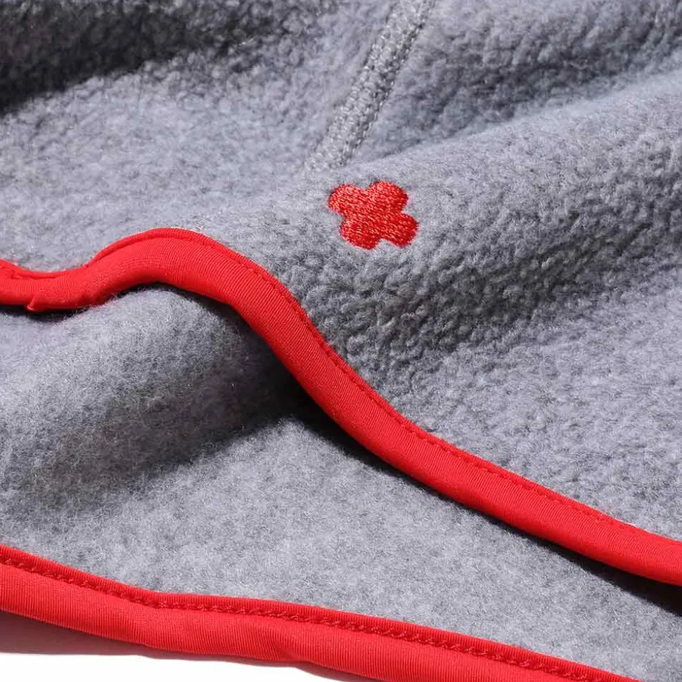 Beams Plus - Cagoule - Gris & Rouge