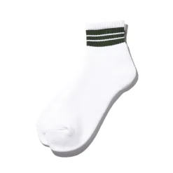 Beams Plus - Chaussettes School Boy - Blanc & Vert