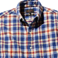 Beams Plus - Chemise Brushed Flannel - Bleu