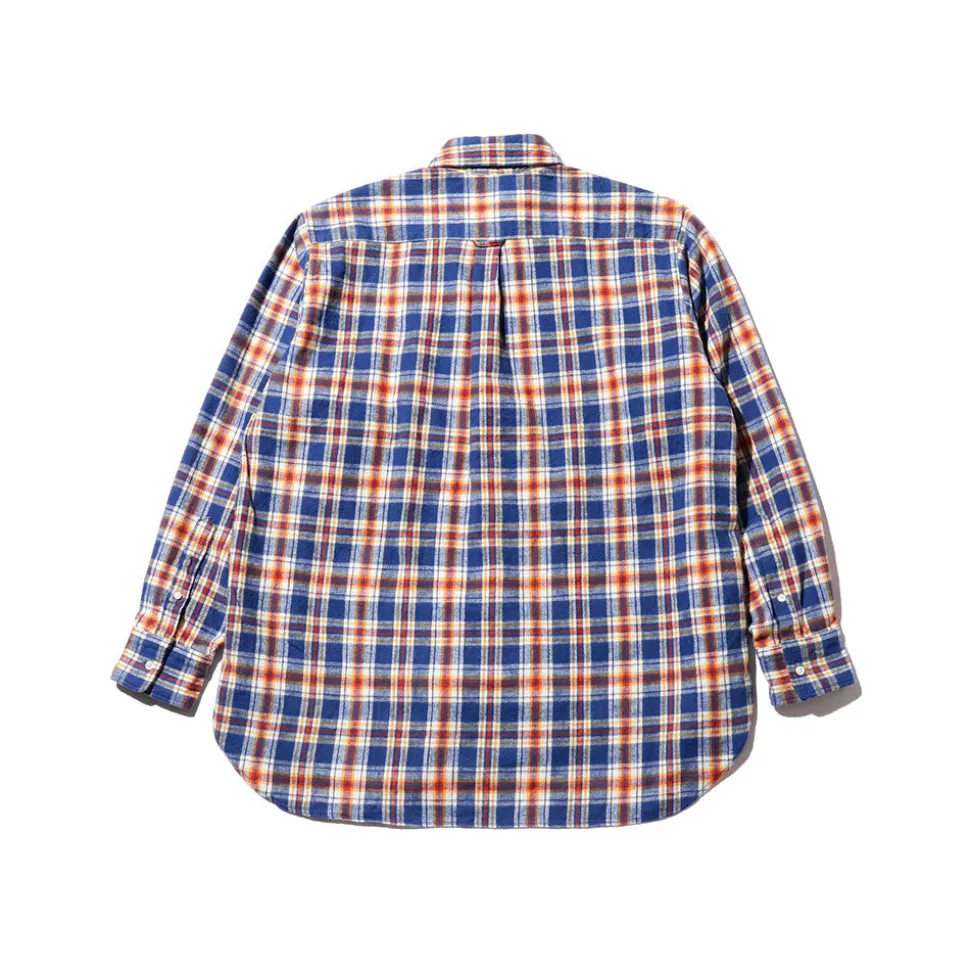 Beams Plus - Chemise Brushed Flannel - Bleu