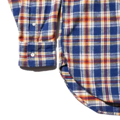 Beams Plus - Chemise Brushed Flannel - Bleu